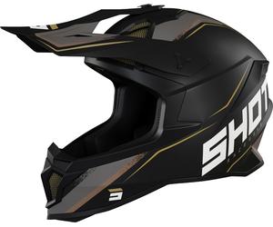 Shot Lite Prism Casque de motocross, Noir/Or, Taille S (55/56)