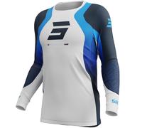 Shot Aerolite Ultra Maillot de motocross, blanc-bleu, taille L pour homme