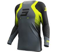 Shot Aerolite Ultra Maillot de motocross, gris-jaune, taille XL pour homme