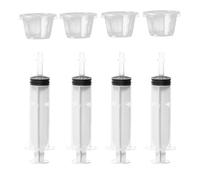 Shot Maker, seringues pour Shots | Seringues réutilisables de 60 ml avec couvercle à embout,Seringue multifonctionnelle pour cadeaux de fête d'halloween, 4 pièces, avec 4 tasses pour