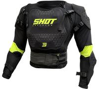 Shot Optimal 2.0 Veste de protection, noir-jaune, taille M pour homme