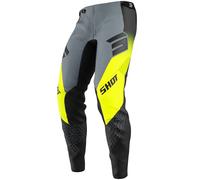 Shot Aerolite Ultra Pantalons de motocross, gris-jaune, taille 36 pour homme