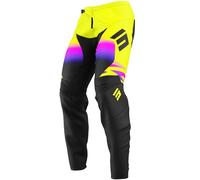 Shot Devo X-Trem Pantalons de motocross, noir-jaune, taille 36 pour homme