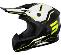 Shot Pulse Lines Casque de motocross, noir-blanc-jaune, taille XL pour homme