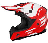 Shot Pulse Lines Casque de motocross, Rouge/Blanc, Taille XL (61/62)
