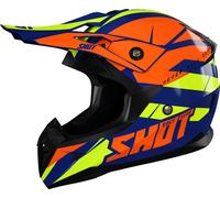 Shot Pulse Revenge Casque de motocross, bleu-orange, taille L