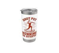 Shot Put Because Running - Funny Shot Put - Athlete Throwing Gobelet isotherme en acier inoxydable double paroi