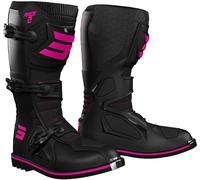 Shot Race 2 Bottes de motocross pour enfants, noir-rose, taille 40 pour des gamins