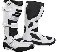 Shot Race 4 Bottes de motocross, Blanc/Noir, Taille 45