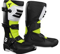 Shot Race 4 Bottes de motocross, noir-blanc-jaune, taille 40 pour homme