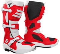 Shot Race 6 Bottes de motocross, blanc-rouge, taille 47 pour homme