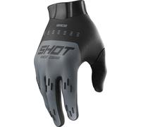 Shot Race Evo Gants de motocross, noir/gris, Taille 9
