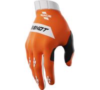 Shot Race Gants de motocross, blanc-orange, taille 4XL pour homme
