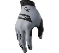 Shot Race Gants de motocross, Gris/Noir, Taille 8