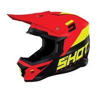 SHOT RACE GEAR Casque Furious Chase Red Neon Yellow Matt