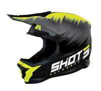 SHOT RACE GEAR Casque Furious Versus Neon Yellow Matt