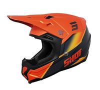 SHOT RACE GEAR Casque Motocross Core Honor Grey - Casque Moto Cross Enduro Off-Road - Coque Tri Composite - Ultra Léger 1250 g - Ventilation Optimisée - Intérieur Lavable - Fermeture Double D