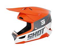 Shot Furious League Casque de motocross, blanc-orange, taille XL pour homme