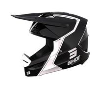 SHOT RACE GEAR Casque Motocross Furious Reflex Black Glossy - Casque Moto Tout-Terrain Homologué ECE 22.06 - Ultra Léger 1300 g - Ventilation Optimisée - Intériérieur Lavable - Fermeture Double D
