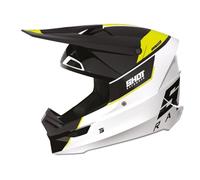 SHOT RACE GEAR Casque Motocross Furious Scope Yellow Glossy - Casque Moto Tout-Terrain Homologué ECE 22.06 - Ultra Léger 1300 g - Ventilation Optimisée - Intériérieur Lavable - Fermeture Double D