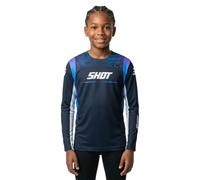 Shot Contact Apex Maillot de motocross pour jeunes, bleu, taille 8 - 9