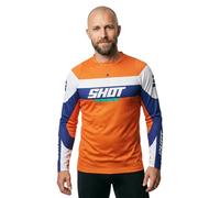Shot Devo League Maillot de motocross, bleu-orange, taille XS pour homme