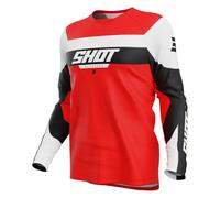 Shot Race Gear Draw League Long Sleeve Jersey Rouge 12-13 Years Enfants