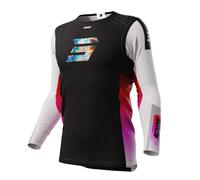 Shot Aerolite Honor Maillot de motocross, noir-blanc-rose, taille XL pour homme
