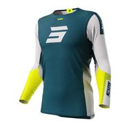 Shot Aerolite Honor Maillot de motocross, blanc-bleu-jaune, taille XS pour homme