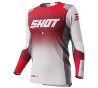Shot Aerolite Ultima Maillot de motocross, blanc-rouge, taille M pour homme