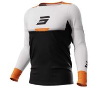 Shot Race Gear Rogue Revolt Long Sleeve Jersey Blanc,Noir L Homme