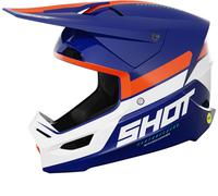 Shot Race Iron Casque de motocross, bleu-orange, taille L pour homme