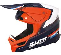 Shot Race Tracer Casque de motocross, Orange/Noir/Blanc, Taille XL (61/62)