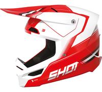 Shot Race Tracer Casque de motocross, Rouge/Blanc, Taille M (57/58)