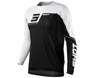 SHOT ROUGE REVOLT maillot cycliste manches longues blanc S