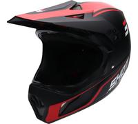 SHOT ROUGE UNITED casque de descente noir mat-rouge L