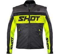 Shot Softshell Lite Veste de motocross, noir-jaune, taille S pour homme