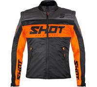 Shot Softshell Lite Veste de motocross, noir-orange, taille 3XL pour homme