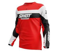 Maillot Cross Shot Devo League RougeM Rouge