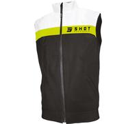 Shot Team Bodywarmer Gilet de motocross, noir-blanc-jaune, taille 2XL pour homme