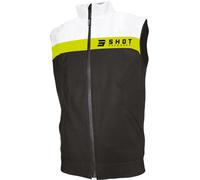 Shot Team Bodywarmer Gilet de motocross, Noir/Blanc/Jaune, Taille 3XL