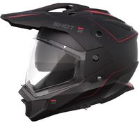 Shot Trek Max Vision Rally Casque d’enduro, noir-rouge, taille XL pour homme