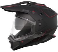 Shot Trek Rally Casque de motocross, noir-rouge, taille XL pour homme