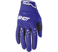 Shot Vision Gants de motocross, bleu, Taille 12