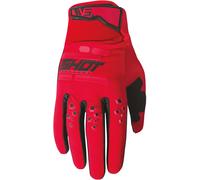 Shot Vision Gants de motocross, Rouge, Taille 11