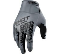 Shot Vision Tech Gants de motocross, gris, taille L pour homme