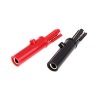 SHOTAY 2 Pcs Type de Bouton Poussoir Pinces Crocodiles de Protection complète pour multimètre Professionnel