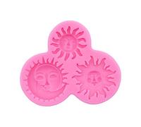 SHOTAY BENGKUI Moule en Silicone Visage Soleil et Lune Porte-clés Bricolage Silicone Moules de Cuisson