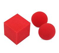 SHOTAY BENGKUI Sponge Magic Props,1Block 2 Sponge Balls Magic Props Close Up Street Classical Illusion Magic Tricks