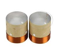 SHOTAY Bobines de Basse, 1 Paire de Haut-Parleur 38.5 MM Bobine vocale de Basse Sortie d'air sonore en Aluminium Blanc pour Accessoires de réparation de Haut-Parleur de subwoofer